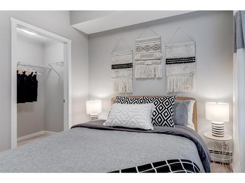 1111-550 Belmont Street Sw, Calgary, AB - Indoor Photo Showing Bedroom
