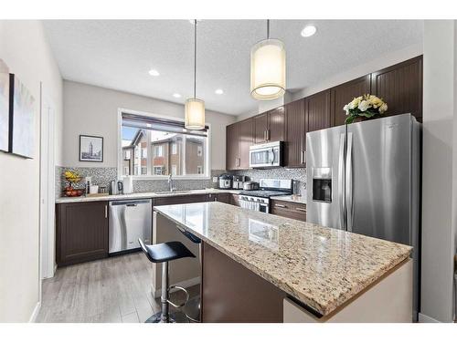 614 Copperpond Boulevard Se, Calgary, AB - Indoor Photo Showing Kitchen With Stainless Steel Kitchen With Upgraded Kitchen