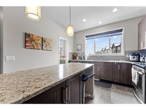 614 Copperpond Boulevard Se, Calgary, AB - Indoor Photo Showing Kitchen With Upgraded Kitchen