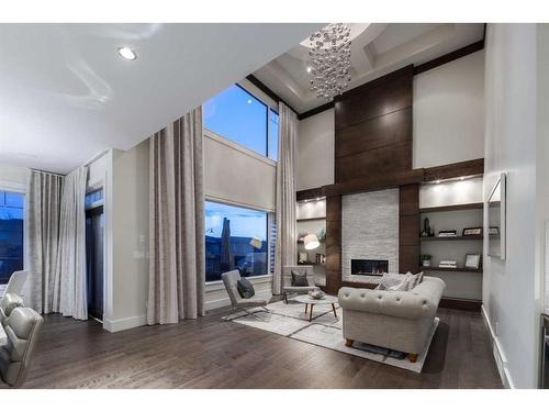 5 Aspen Summit Circle Sw, Calgary, AB - Indoor With Fireplace