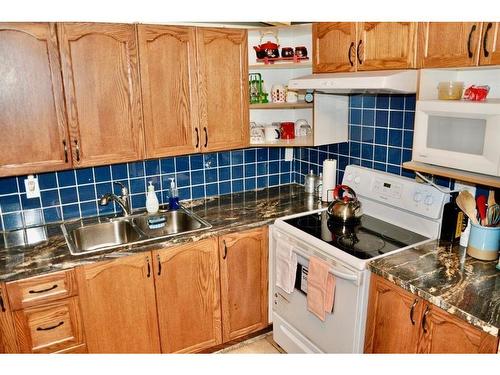 53 Saddlecrest Place Ne, Calgary, AB - Indoor Photo Showing Kitchen With Double Sink