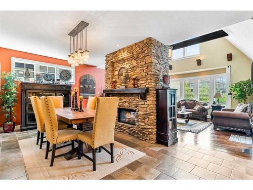 384 Coopers Terrace Sw, Airdrie, AB - Indoor With Fireplace