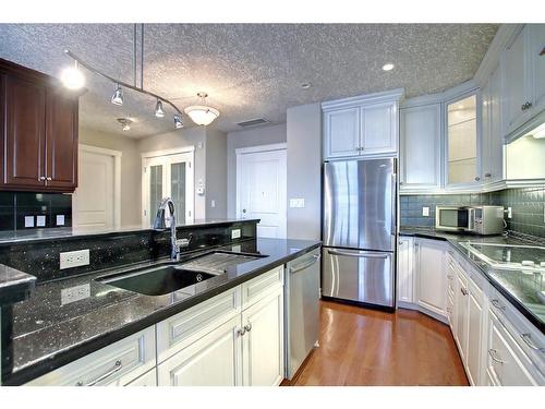 902-1726 14 Avenue Nw, Calgary, AB - Indoor Photo Showing Kitchen With Stainless Steel Kitchen With Upgraded Kitchen