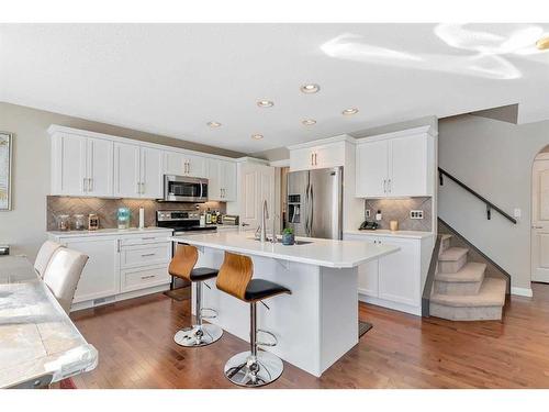 37 Everwillow Park Sw, Calgary, AB - Indoor Photo Showing Kitchen With Stainless Steel Kitchen With Upgraded Kitchen