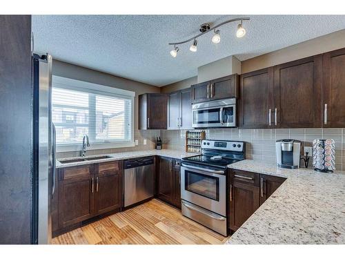 237 Covecreek Circle Ne, Calgary, AB - Indoor Photo Showing Kitchen With Upgraded Kitchen