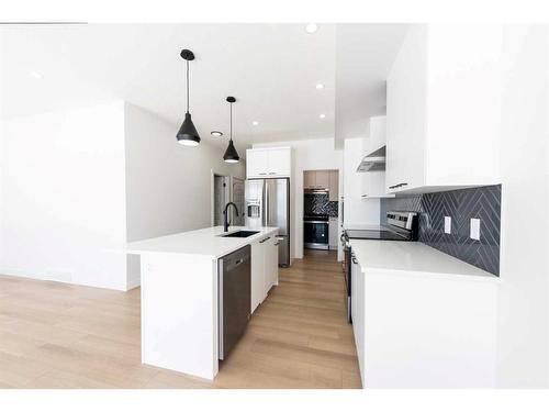208 Homestead Grove Ne, Calgary, AB - Indoor Photo Showing Kitchen With Upgraded Kitchen