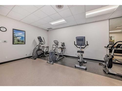 502D-500 Eau Claire Avenue Sw, Calgary, AB - Indoor Photo Showing Gym Room
