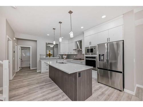 199 Lucas Close Nw, Calgary, AB - Indoor Photo Showing Kitchen With Upgraded Kitchen