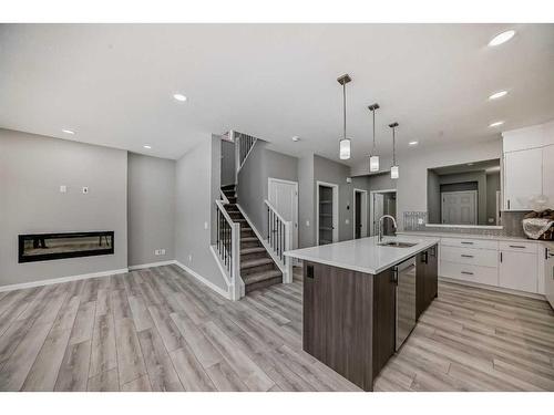199 Lucas Close Nw, Calgary, AB - Indoor Photo Showing Kitchen With Upgraded Kitchen