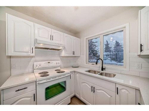 504 Penworth Drive Se, Calgary, AB - Indoor Photo Showing Kitchen With Double Sink