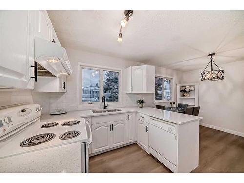 504 Penworth Drive Se, Calgary, AB - Indoor Photo Showing Kitchen With Double Sink