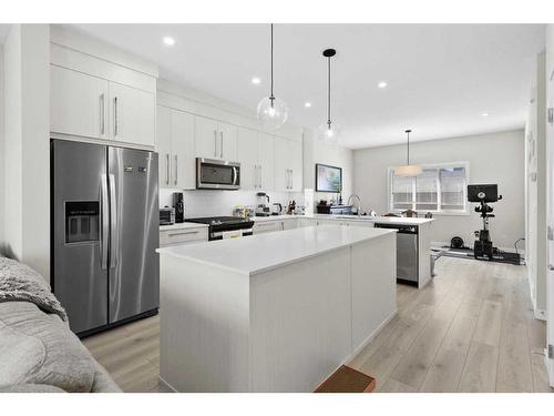 529 Walgrove Boulevard Se, Calgary, AB - Indoor Photo Showing Kitchen With Stainless Steel Kitchen With Upgraded Kitchen
