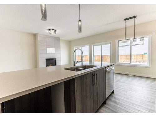 513 Corner Meadows Way Ne, Calgary, AB - Indoor Photo Showing Kitchen With Double Sink With Upgraded Kitchen