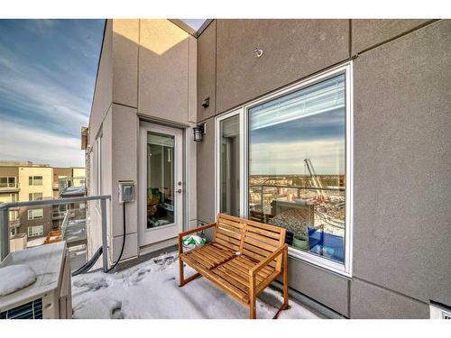 405-200 Shawnee Square Sw, Calgary, AB - Outdoor With Balcony With Exterior