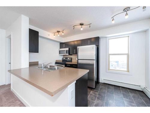 402-7110 80 Avenue Ne, Calgary, AB - Indoor Photo Showing Kitchen With Double Sink