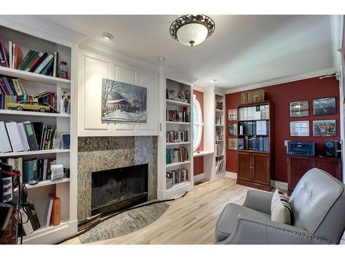3607 1 Street Sw, Calgary, AB - Indoor With Fireplace