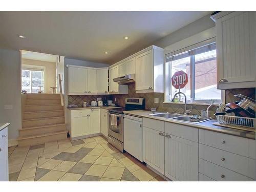 2135 16A Street Sw, Calgary, AB - Indoor Photo Showing Kitchen With Double Sink