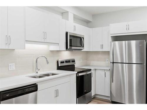 111-55 Wolf Hollow Crescent Se, Calgary, AB - Indoor Photo Showing Kitchen With Double Sink With Upgraded Kitchen