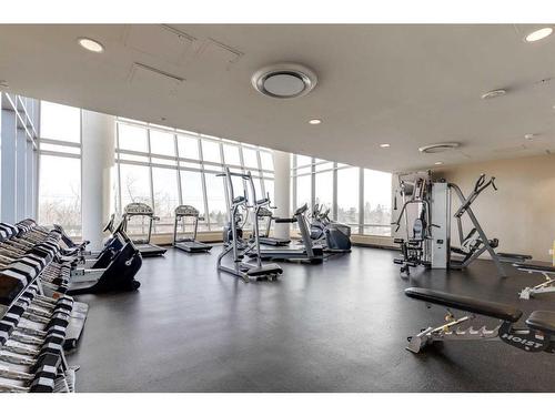 2303-77 Spruce Place Sw, Calgary, AB - Indoor Photo Showing Gym Room