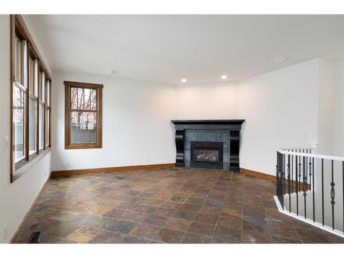 379 Mountain Park Drive Se, Calgary, AB - Indoor With Fireplace