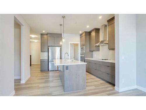 77 Calhoun Crescent Ne, Calgary, AB - Indoor Photo Showing Kitchen With Stainless Steel Kitchen With Upgraded Kitchen