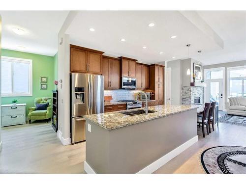 44 Legacy Court Se, Calgary, AB - Indoor Photo Showing Kitchen With Double Sink With Upgraded Kitchen