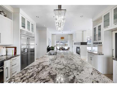 20 Spring Valley Way Sw, Calgary, AB - Indoor Photo Showing Kitchen With Upgraded Kitchen