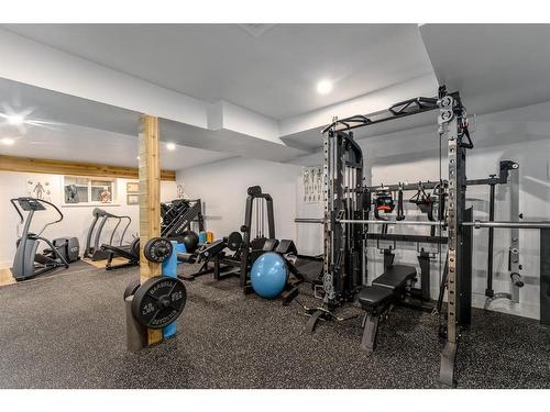 29 Cimarron Springs Road, Okotoks, AB - Indoor Photo Showing Gym Room