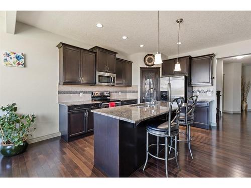 381 Saddlemont Boulevard Ne, Calgary, AB - Indoor Photo Showing Kitchen With Stainless Steel Kitchen With Double Sink With Upgraded Kitchen