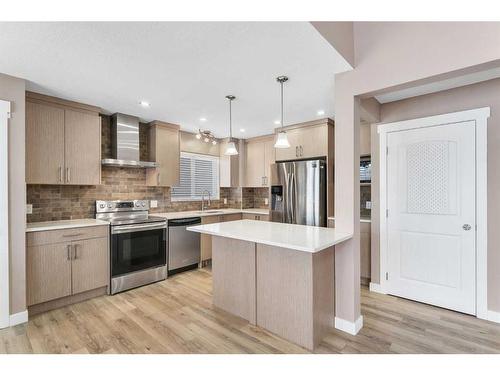 128 Laguna Close Ne, Calgary, AB - Indoor Photo Showing Kitchen With Stainless Steel Kitchen With Upgraded Kitchen