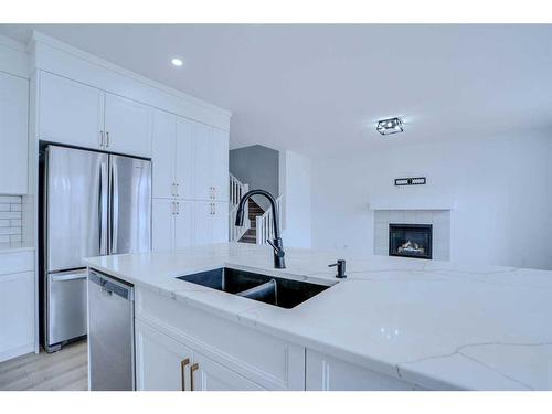 46 Legacy Glen Crescent Se, Calgary, AB - Indoor Photo Showing Kitchen With Double Sink