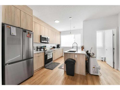 111-101 Panatella Square, Calgary, AB - Indoor Photo Showing Kitchen With Double Sink With Upgraded Kitchen