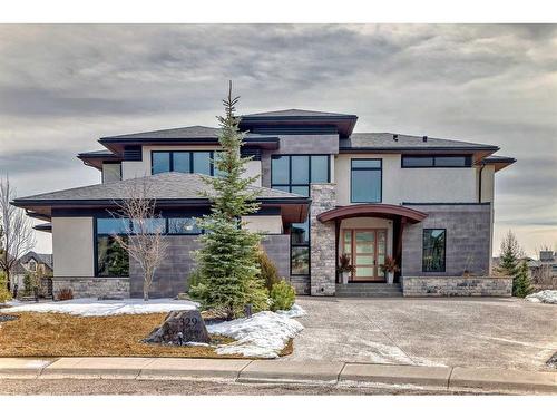 329 Creekstone Rise, Rural Rocky View County, AB - Outdoor With Balcony With Facade