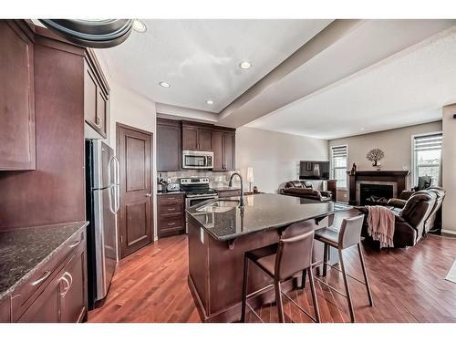 516 Panatella Square Nw, Calgary, AB - Indoor Photo Showing Kitchen With Stainless Steel Kitchen With Upgraded Kitchen