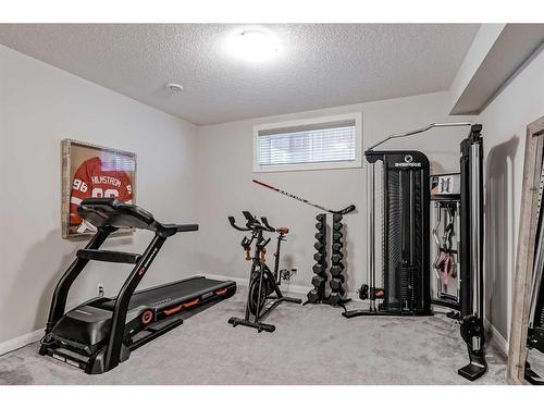 548 Boulder Creek Bay Se, Langdon, AB - Indoor Photo Showing Gym Room