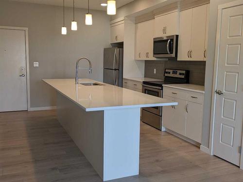 314-20 Seton Park Se, Calgary, AB - Indoor Photo Showing Kitchen With Double Sink With Upgraded Kitchen