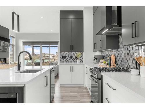 131 Marine Drive Se, Calgary, AB - Indoor Photo Showing Kitchen With Upgraded Kitchen