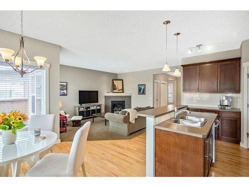 101 Elgin Meadows Circle Se, Calgary, AB - Indoor With Fireplace