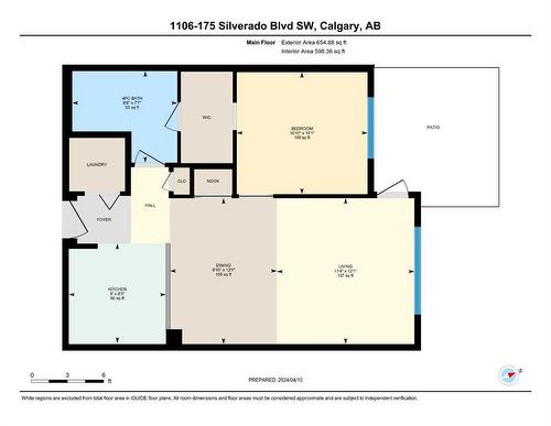 1106-175 Silverado Boulevard Sw, Calgary, AB - Indoor Photo Showing Living Room