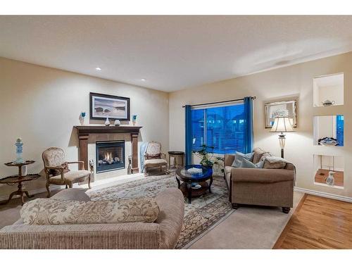 197 Magenta Crescent, Chestermere, AB - Indoor Photo Showing Living Room With Fireplace