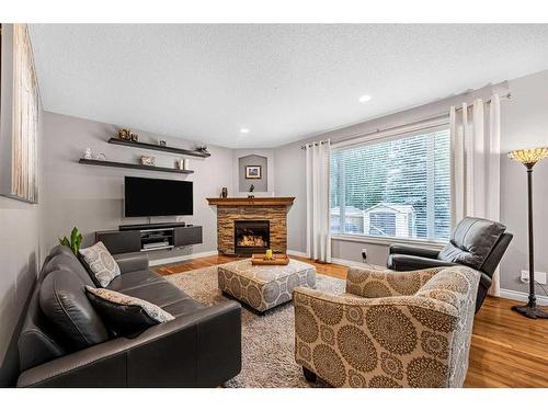 11 Chapala Terrace Se, Calgary, AB - Indoor Photo Showing Living Room With Fireplace