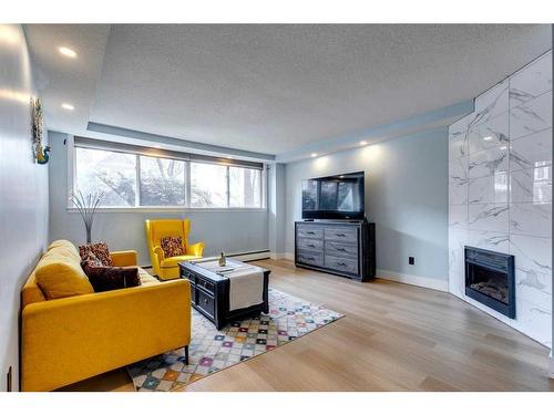 102-1530 15 Avenue Sw, Calgary, AB - Indoor Photo Showing Living Room With Fireplace