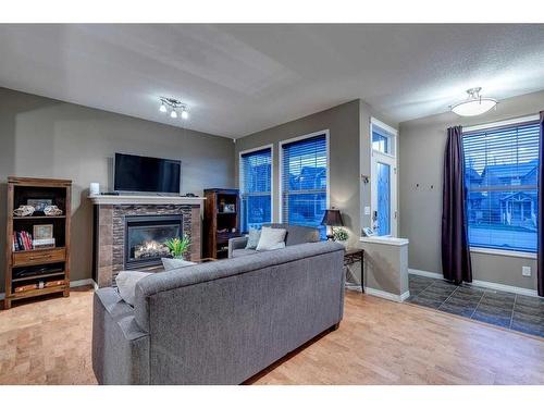 20 New Brighton Court Se, Calgary, AB - Indoor With Fireplace