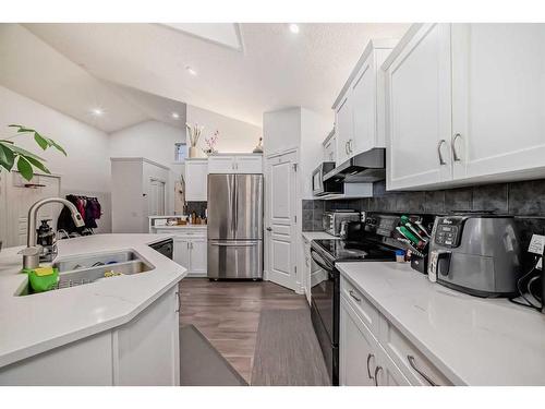 107 Hawkmere Mews, Chestermere, AB - Indoor Photo Showing Kitchen With Double Sink