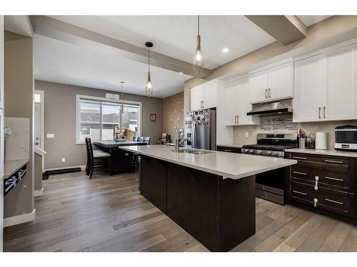 1054 Carrington Boulevard Nw, Calgary, AB - Indoor Photo Showing Kitchen With Upgraded Kitchen