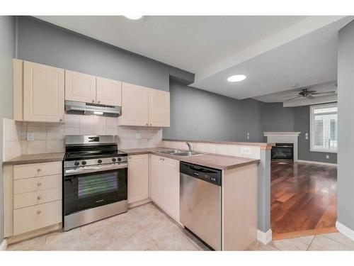 217-527 15 Avenue Sw, Calgary, AB - Indoor Photo Showing Kitchen With Double Sink