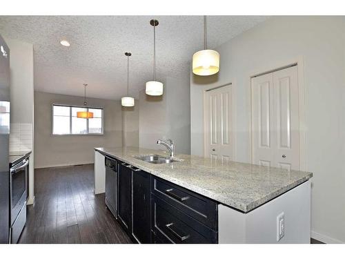 109 Copperpond Row Se, Calgary, AB - Indoor Photo Showing Kitchen With Double Sink