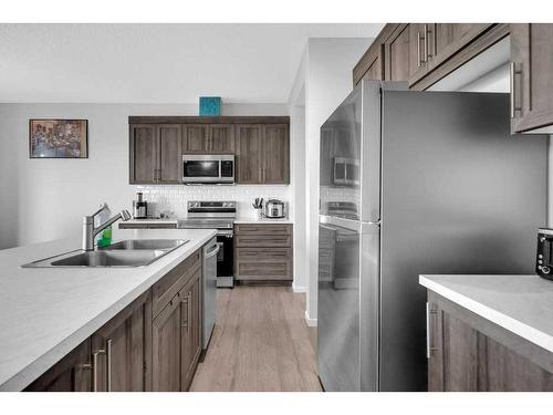 13 Cityside Link Ne, Calgary, AB - Indoor Photo Showing Kitchen With Double Sink