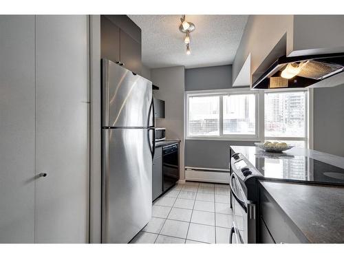 604-1209 6 Street Sw, Calgary, AB - Indoor Photo Showing Kitchen With Stainless Steel Kitchen