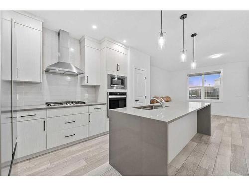 204 Seton Villas Se, Calgary, AB - Indoor Photo Showing Kitchen With Double Sink With Upgraded Kitchen